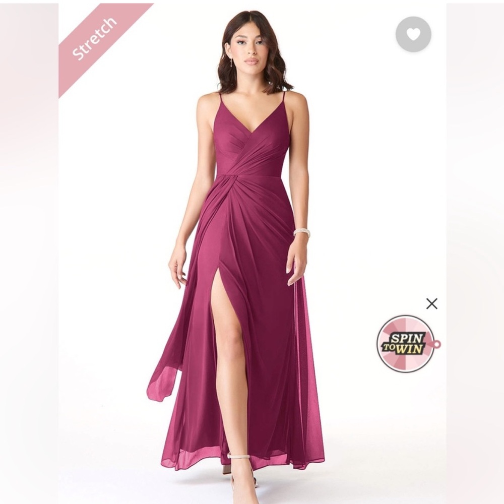 Azazie Evalin mulberry bridesmaid dress